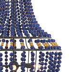 Люстра каплевидной формы декорированная синими и золотыми бусинами Blue Beads варинант исполнения - 1 | Loft Concept в Омске