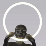 Торшер черная статуэтка Statue In The Clouds Floor Lamp варинант исполнения - 3 | Loft Concept в Омске