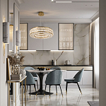 Круглая люстра с хрустальным декором Langlais Crystal Brass Chandelier варинант исполнения - 3 | Loft Concept в Омске