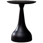 Приставной круглый столик из массива акации Veras Black Side Table варинант исполнения - 1 | Loft Concept в Омске