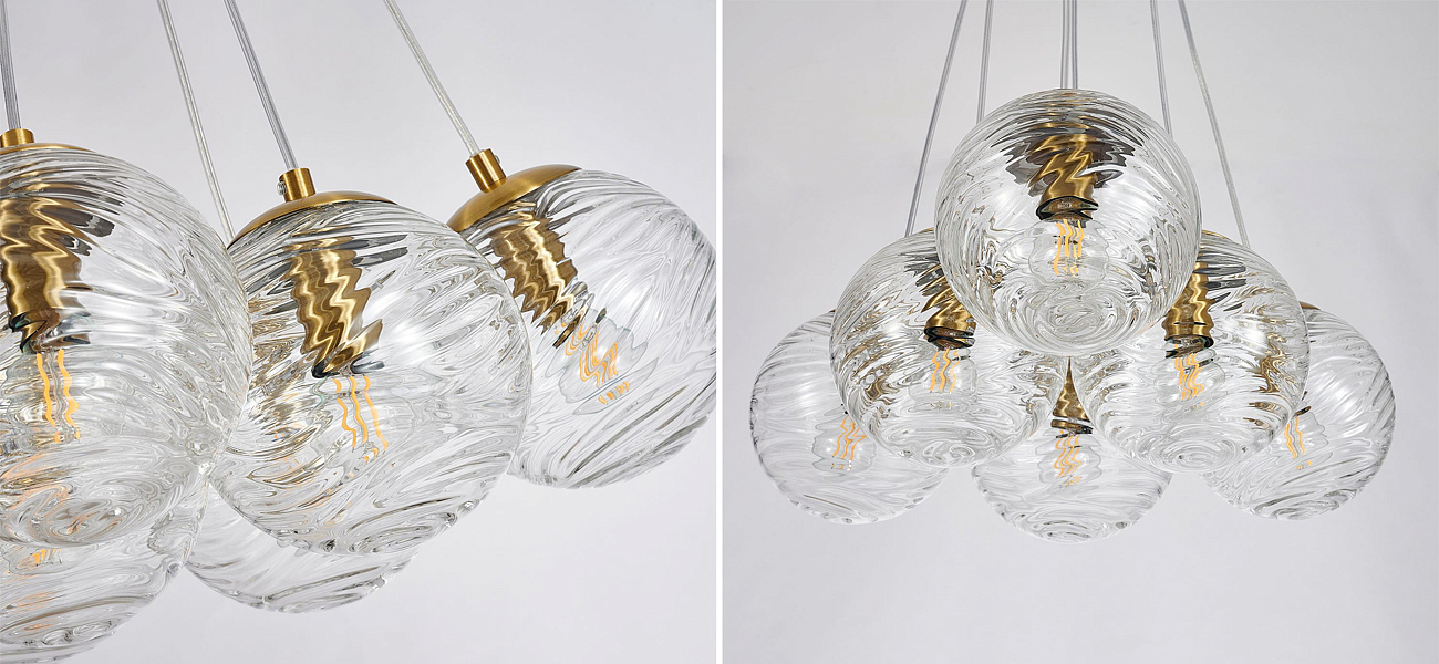 Люстра Perforated Glass Bubbles 6 ламп - Loft-Concept в Омске