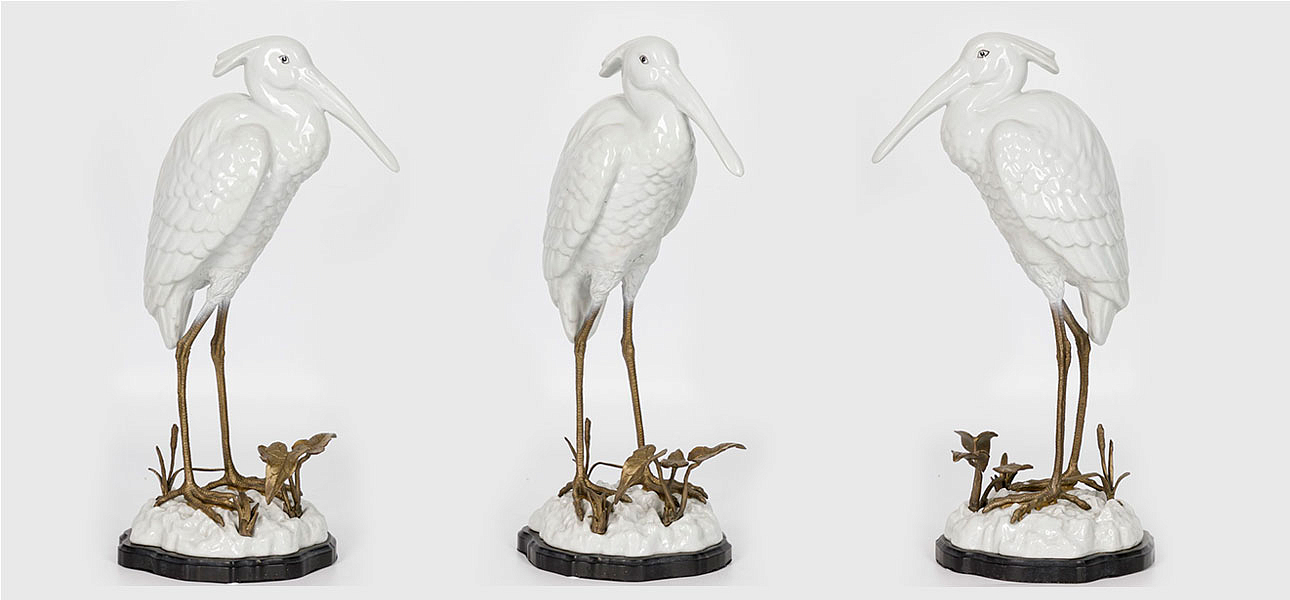 Статуэтка фарфоровая Цапля White heron Статуэтка фарфоровая Цапля White heron - Loft-Concept в Омске