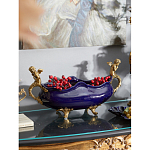 Чаша темно-синяя фарфоровая с бронзовыми ручками в виде ангелов Eden Garden варинант исполнения - 3 | Loft Concept в Омске