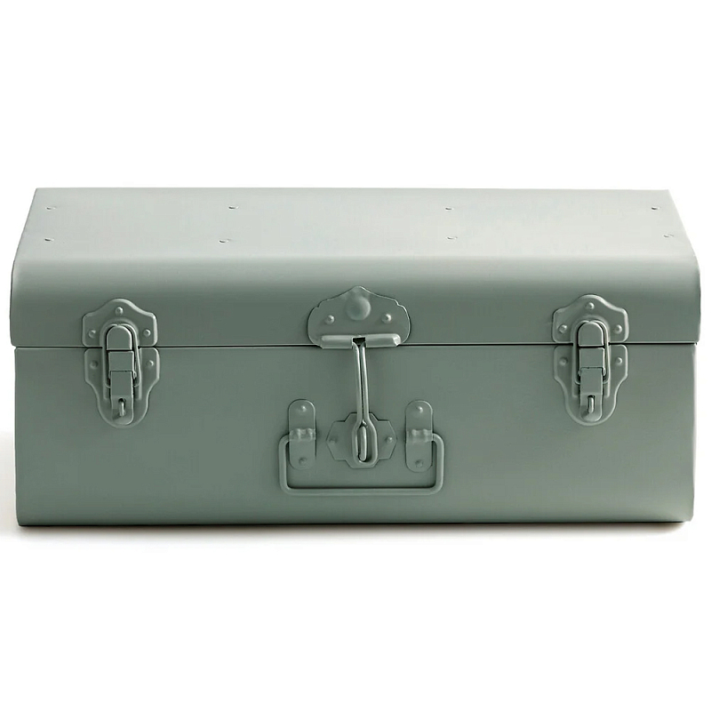 Металлический сундук Metal Chest Green Зеленый шалфей в Омске | Loft Concept 