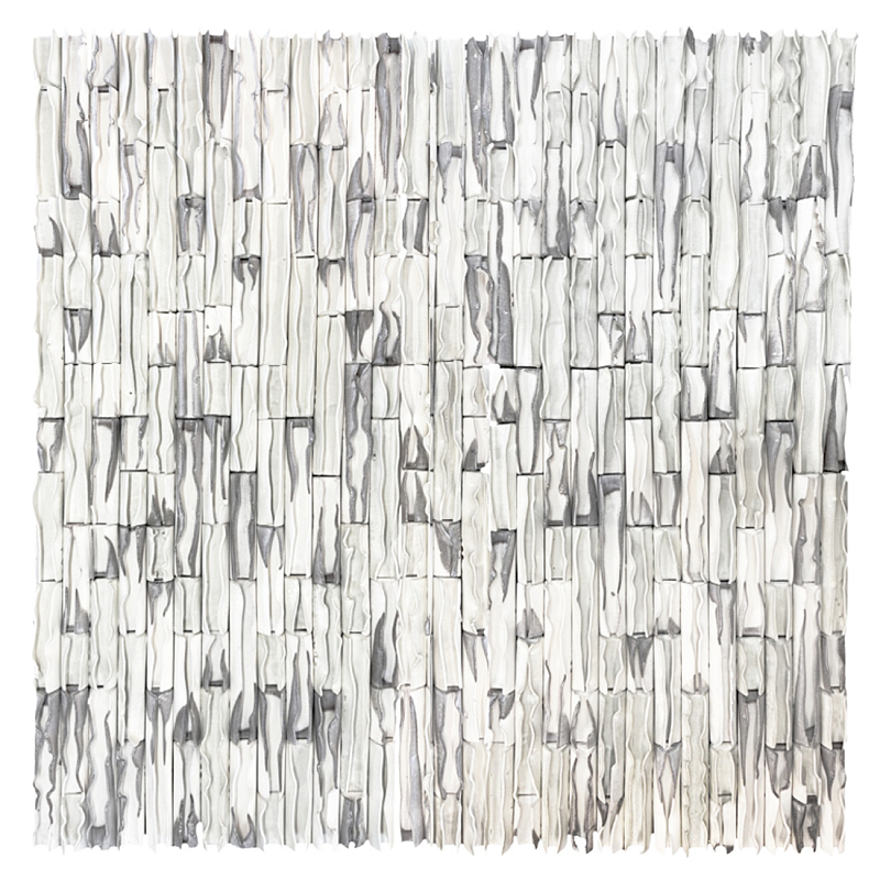 Объемное фактурное панно Metropolis in shades of White Белый бетон в Омске | Loft Concept 