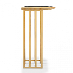 Консоль с чёрной столешницей и золотым фигурным основанием Cosmo варинант исполнения - 3 | Loft Concept в Омске