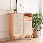 Комод с плетеными дверками и открытой нишей  с ящиком Dora Sideboard варинант исполнения - 2 | Loft Concept в Омске