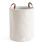 Корзина для белья из ткани букле Boucle Organizers Round варинант исполнения - 1 | Loft Concept в Омске