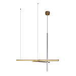 Люстра с 3-мя  пересекающимися цилиндрическими плафонами на тонких тросах Trumpet tube варинант исполнения - 6 | Loft Concept в Омске