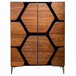 Высокий комод с узором из шпона на фасаде Sahara варинант исполнения - 1 | Loft Concept в Омске