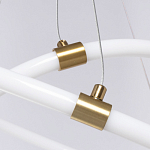 Люстра подвесная с двумя пересекающимися белыми светодиоидными кольцами Luke Lampco Tracer Lamp варинант исполнения - 6 | Loft Concept в Омске