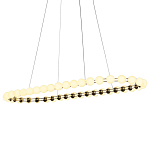 Люстра подвесная светодиодная с круглыми плафонами белого цвета PEARLS Suspension 100  варинант исполнения - 3 | Loft Concept в Омске