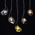 Люстра линейная с 5-ю разноцветными стеклянными плафонами Kaleido варинант исполнения - 5 | Loft Concept в Омске