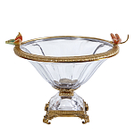 Чаша из прозрачного стекла с бронзовым рельефным ободком Eden Garden варинант исполнения - 1 | Loft Concept в Омске
