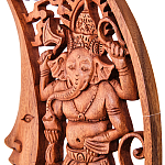 Панно из дерева Ганеша и месяц Panel With Animals варинант исполнения - 2 | Loft Concept в Омске