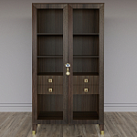 Дизайнерский шкаф витрина Elsa Dreams Walnut с 4-мя ящиками варинант исполнения - 1 | Loft Concept в Омске