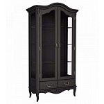 Витрина черная двухдверная из массива бука в стиле прованс Black Provence варинант исполнения - 1 | Loft Concept в Омске