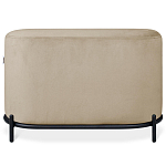 Банкетка овальная бежевый велюр на 4-х металлических ножках черного цвета SANJAY варинант исполнения - 2 | Loft Concept в Омске