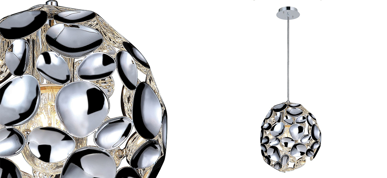 Подвесной светильник цвета хром CLAM - Loft-Concept в Омске