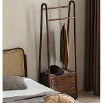 Вешалка деревянная с 2- мя ящиками Moon Walnut Furniture варинант исполнения - 11 | Loft Concept в Омске