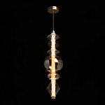 Подвесной светильник с вертикальной композицией из прозрачных и янтарных стеклянных шаров и ромбов Gabriel Scott Luna варинант исполнения - 3 | Loft Concept в Омске