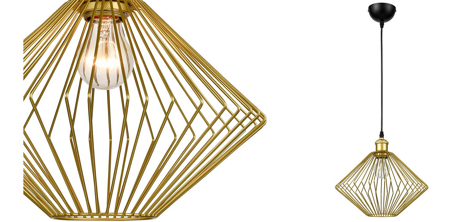 Подвесной светильник Loft Wire Cage gold Подвесной светильник Loft Wire Cage gold - Loft-Concept в Омске