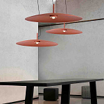 Подвесной светильник круглой формы с коричневым металлическим абажуром Halo Drift варинант исполнения - 3 | Loft Concept в Омске