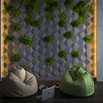 Гипсовая 3D Панель M-30 варинант исполнения - 1 | Loft Concept в Омске