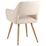 Стул в рогожке бежевого цвета NEASAN STOOL варинант исполнения - 4 | Loft Concept в Омске