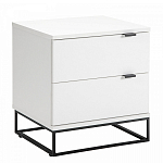 Тумба прикроватная белая с ящиками Strict Lines варинант исполнения - 1 | Loft Concept в Омске