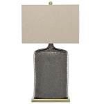 Настольная лампа керамическая с тканевым прямоугольным абажуром Flask варинант исполнения - 4 | Loft Concept в Омске