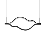 Подвесной светильник волнообразный изогнутый черного цвета 4000К Spiral Lighting варинант исполнения - 1 | Loft Concept в Омске
