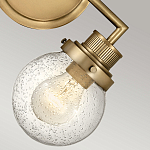 Бра для ванных комнат с прозрачным шарообразным плафоном из стекла с пузырьками на круглом основании Hinkley варинант исполнения - 15 | Loft Concept в Омске