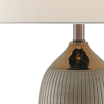 Настольная лампа керамическая с тканевым цилиндрическим абажуром Bullet варинант исполнения - 1 | Loft Concept в Омске