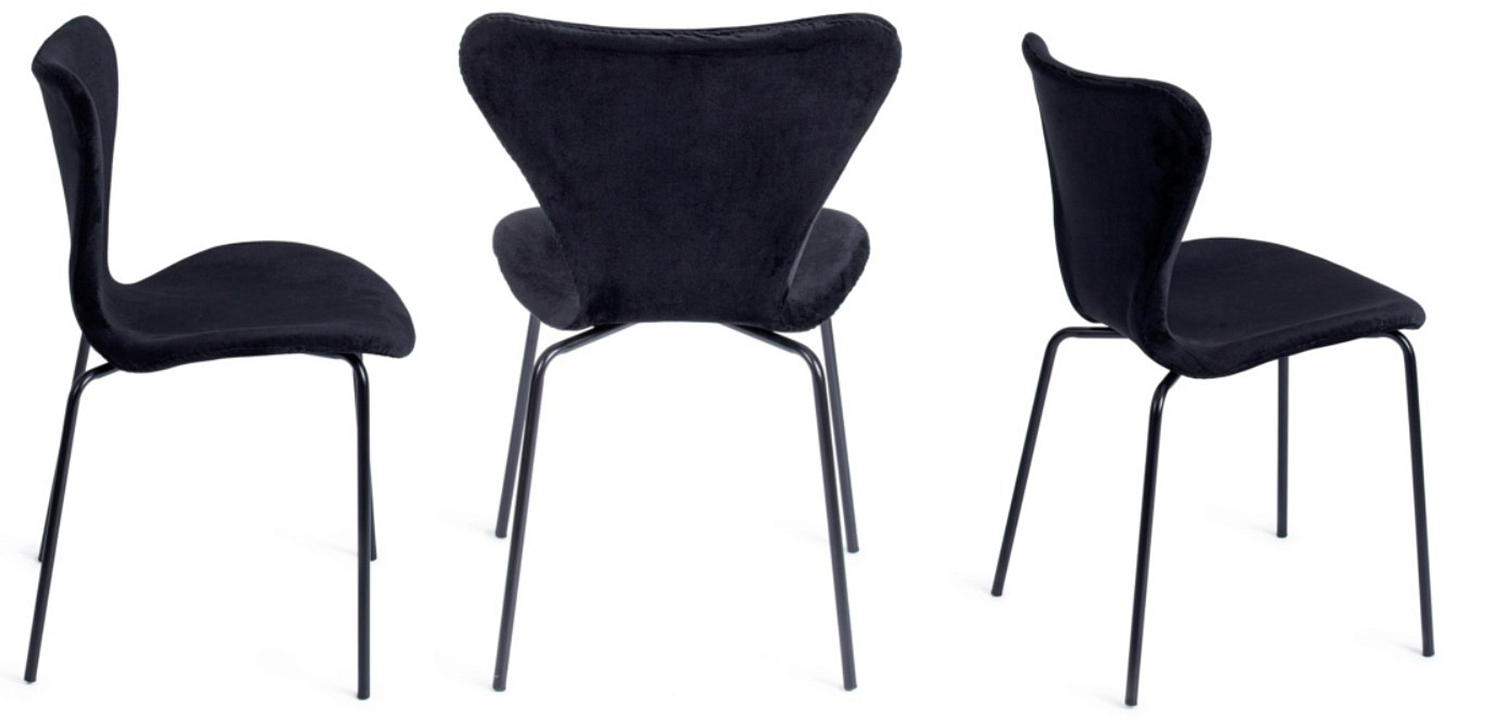 Стул Julissa Black Chair флок Стул Julissa Black Chair флок - Loft-Concept в Омске