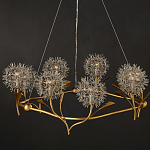 Люстра круглая с декором в виде цветков одуванчика Hanging Dandelion варинант исполнения - 5 | Loft Concept в Омске