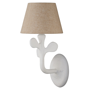 Бра с белым каркасом и тканевым абажуром Natural Stems