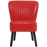 Кресло с обивкой из эко-кожи Harper Armchair Red варинант исполнения - 2 | Loft Concept в Омске