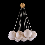 Люстра подвесная круглая с сферическими плафонами из натурального камня Glowing Spheres варинант исполнения - 12 | Loft Concept в Омске