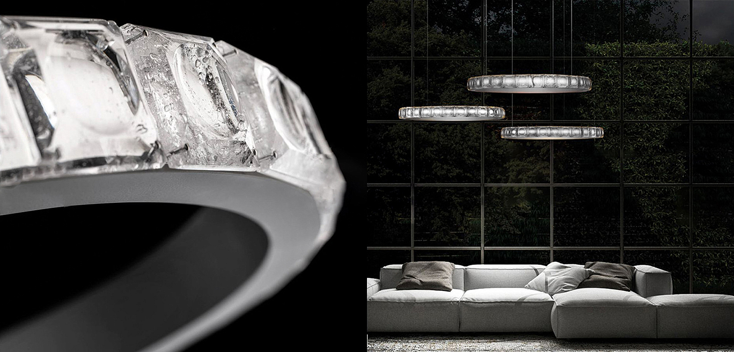 Люстра Ring horizontal silver chandelier Люстра Ring horizontal silver chandelier - Loft-Concept в Омске