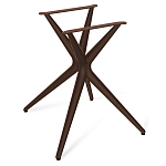 Стол обеденный с коричневой прямоугольной столешницей из керамики на четырех пластиковых ножках Brown Ceramics варинант исполнения - 4 | Loft Concept в Омске