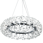 Круглая подвесная люстра Crystal Dandelions Chrome Chandelier варинант исполнения - 3 | Loft Concept в Омске