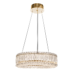 Люстра подвесная круглая из прозрачного хрусталя с золотым корпусом Selfsufficient варинант исполнения - 4 | Loft Concept в Омске