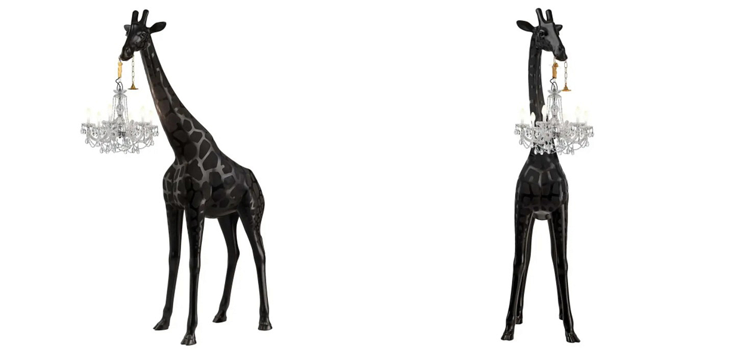 Торшер черный жираф в натуральную величину Giraffe Lamp large size Торшер черный жираф в натуральную величину Giraffe Lamp large size - Loft-Concept в Омске