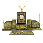 Настольный письменный набор из змеевика  и бронзы с декором в виде орла в подарочной упаковке Successful Leader варинант исполнения - 1 | Loft Concept в Омске