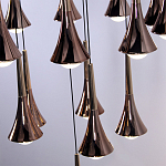 Люстра светодиодная с акриловыми конусообразными плафономи розовое золото Astra 60   варинант исполнения - 3 | Loft Concept в Омске