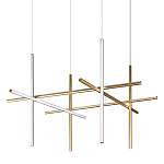 Люстра с 6-ю цилиндрическими плафонами на тонких тросах Trumpet tube варинант исполнения - 1 | Loft Concept в Омске