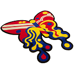 Дизайнерский ковер в виде бабочки Poltronova Tappeto Farfalla Rug варинант исполнения - 2 | Loft Concept в Омске