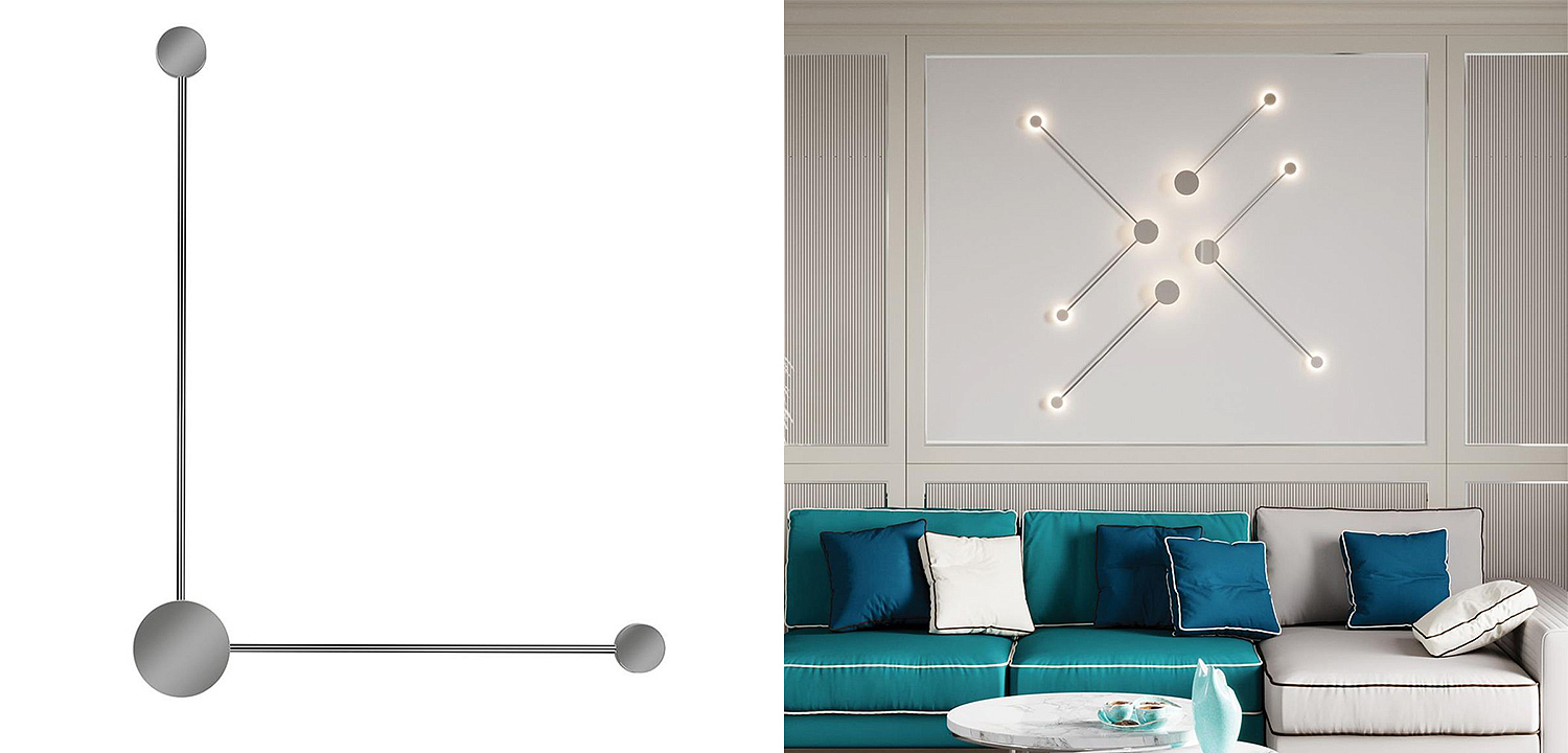 Бра Pin Wall Light Chrome Angle Бра Pin Wall Light Chrome Angle - Loft-Concept в Омске