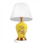 Настольная лампа желтая с изображением птиц Slip Away варинант исполнения - 3 | Loft Concept в Омске